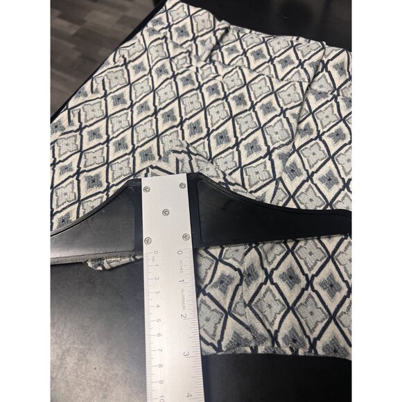 Ann Taylor Loft Women 0 White/Blue Geometric Print Shorts Beach Resort Wear - Picture 5 of 8